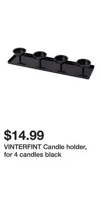 IKEA VINTERFINT Candle holder, for 4 candles black offer