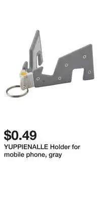 IKEA YUPPIENALLE Holder for mobile phone, gray offer