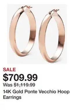 TSC Stores 14K Gold Ponte Vecchio Hoop Earrings offer