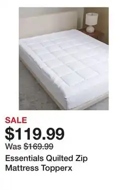TSC Stores Essentials Quilted Zip Mattress Topperx offer