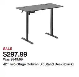 TSC Stores 42 Two-Stage Column Sit Stand Desk (black) offer