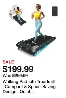 TSC Stores Walking Pad Lite Treadmill | Compact & Space-Saving Design | Quiet 2.5HP Motor | Manual Incline offer