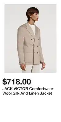 Holt Renfrew JACK VICTOR Comfortwear Wool Silk And Linen Jacket offer