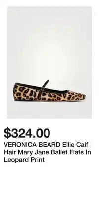 Holt Renfrew VERONICA BEARD Ellie Calf Hair Mary Jane Ballet Flats In Leopard Print offer