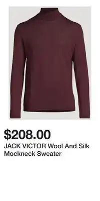 Holt Renfrew JACK VICTOR Wool And Silk Mockneck Sweater offer