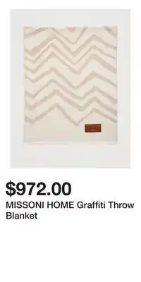 Holt Renfrew MISSONI HOME Graffiti Throw Blanket offer