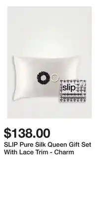 Holt Renfrew SLIP Pure Silk Queen Gift Set With Lace Trim - Charm offer