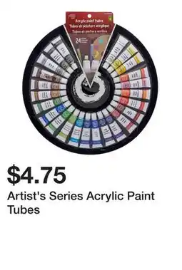 Dollarama Artist's Series Acrylic Paint Tubes offer