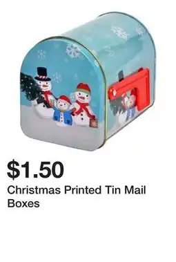 Dollarama Christmas Printed Tin Mail Boxes offer