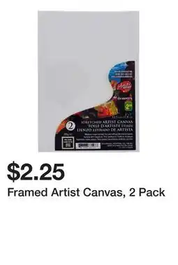 Dollarama Framed Artist Canvas, 2 Pack offer