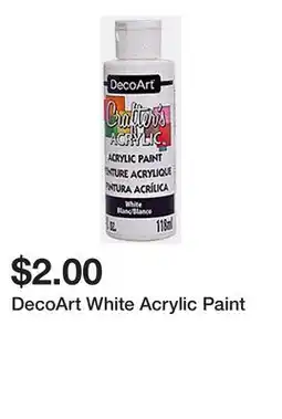 Dollarama DecoArt White Acrylic Paint offer