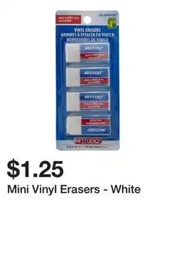 Dollarama Mini Vinyl Erasers - White offer