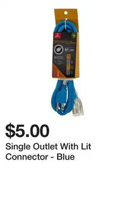 Dollarama Single Outlet With Lit Connector - Blue offer