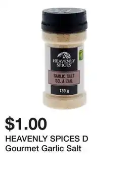Dollarama HEAVENLY SPICES D Gourmet Garlic Salt offer