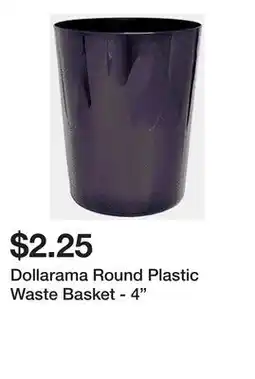 Dollarama Dollarama Round Plastic Waste Basket - 4 offer