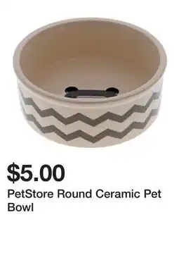 Dollarama PetStore Round Ceramic Pet Bowl offer