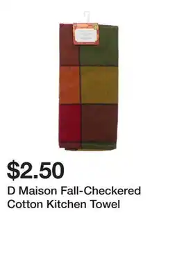 Dollarama D Maison Fall-Checkered Cotton Kitchen Towel offer
