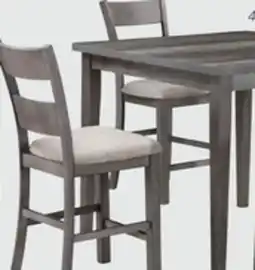 The Brick Krew Dining Chair with Polyester Fabric, Ladder-Back - Grey offer