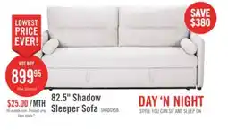 The Brick Shadow 82.5 Linen-Look Fabric Sleeper Sofa with Storage and Two Armrest Pillows - Grey offer
