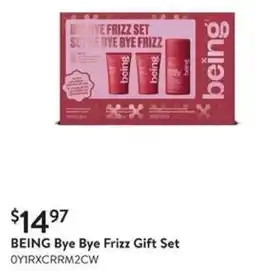 Walmart Being bye bye frizz gift set offer