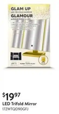 Walmart LED Trifold Mirror offer