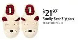Walmart Family Bear Slippers offer