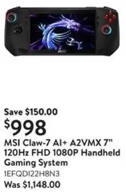 Walmart MSI Claw offer