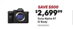 Henry's Sony Alpha A7 IV Body offer