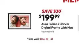 Henry's Aura Frames Carver Digital Frame with Mat offer