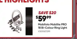 Henry's Mobifoto Mobilite PRO 18 Bi-Colour Ring Light offer
