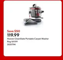 Staples Hoover CleanSlate Portable Carpet Washer offer