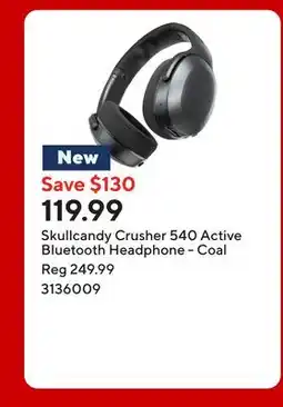 Staples Skullcandy Crusher 540 Active Bluetooth Headphone - Coal offer