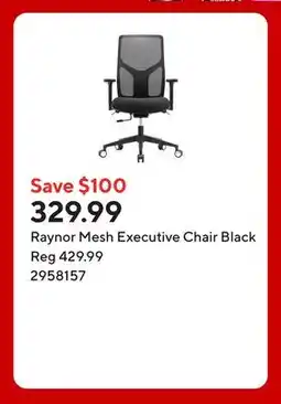 Staples Raynor Mesh Executive Chair Black offer