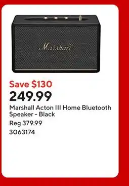 Staples Marshall Acton III Home Bluetooth Speaker - Black offer