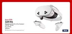 Staples Meta Quest 3S All in One Headset - 128 GB - White offer