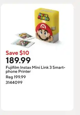 Staples Fujifilm Instax Mini Link 3 Smartphone Printer offer