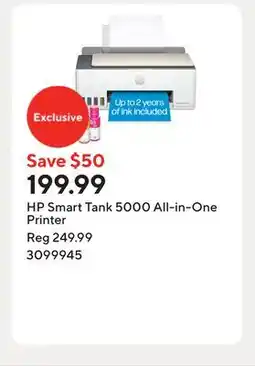 Staples HP Smart Tank 5000 All-in-One Printer offer
