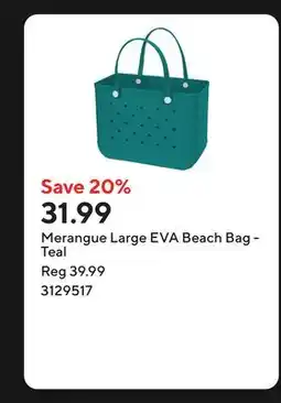 Staples Merangue Large EVA Beach Bag - Teal offer