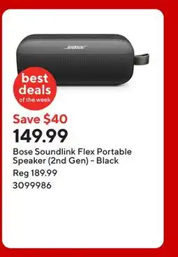 Staples Bose Soundlink Flex Portable Speaker (2nd Gen) - Black offer