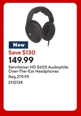 Staples Sennheiser HD 560S Audiophile Over-The-Ear Headphones offer