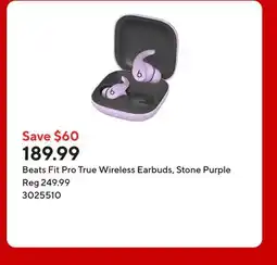 Staples Beats Fit Pro True Wireless Earbuds, Stone Purple offer