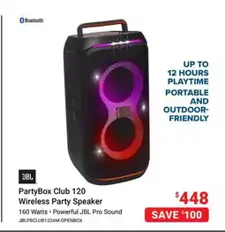 Visions Electronics JBL PartyBox Club 120 160W Wireless Party Speaker offer