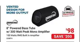Visions Electronics Soundstage 8 Powered Bass Tube w/ 300 Watt Peak Mono Amplifier offer