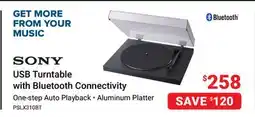 Visions Electronics SONY USB Turntable with Bluetooth Connectivity offer