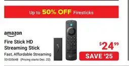 Visions Electronics Fire Stick HD Streaming Stick offer