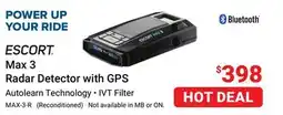Visions Electronics Escort Max 3 Radar Detector with GPS offer