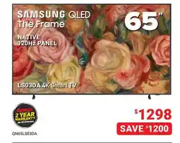 Visions Electronics Samsung 65 The Frame 4K QLED Smart TV offer