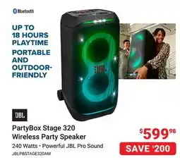Visions Electronics PartyBox Stage 320 Wireless Party Speaker offer
