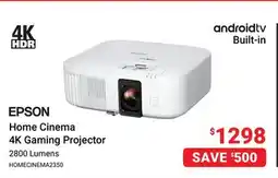 Visions Electronics Epson Home Cinema 4K Gaming Projector offer