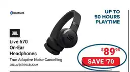 Visions Electronics Live 670 On-Ear Headphones offer